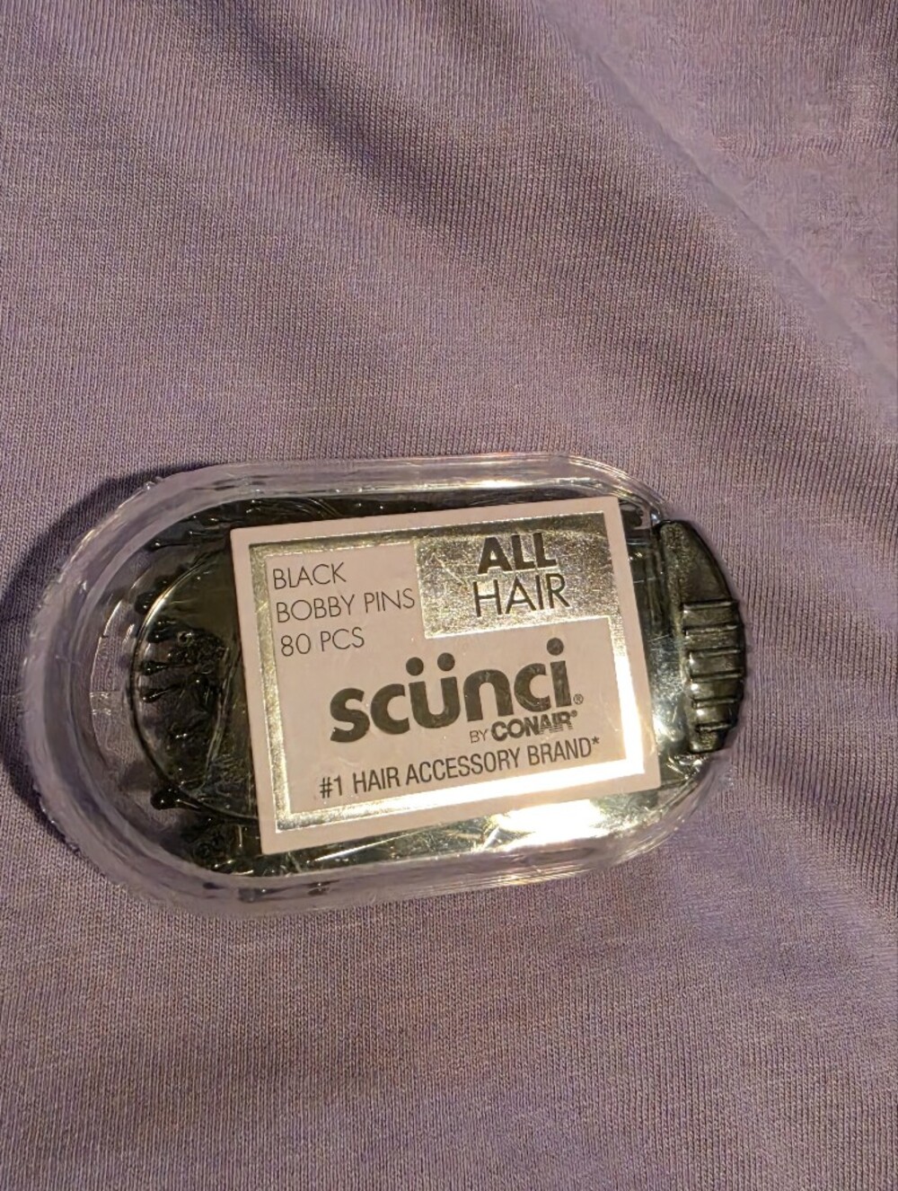 scunci All Hair Black Bobby Pins - 80 pcs